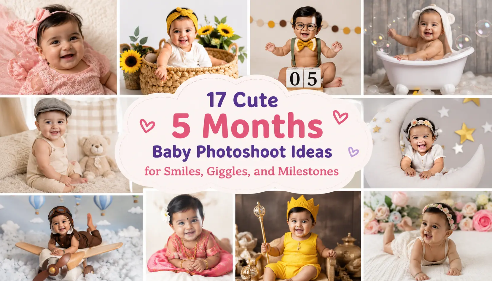 17 Cute 5 Months Baby Photoshoot Ideas for Smiles, Giggles, and Milestones The look Diary