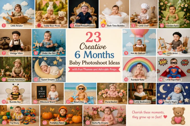 23 Creative 6 Months Baby Photoshoot Ideas with Fun Themes and Adorable Props Mamaandbloom