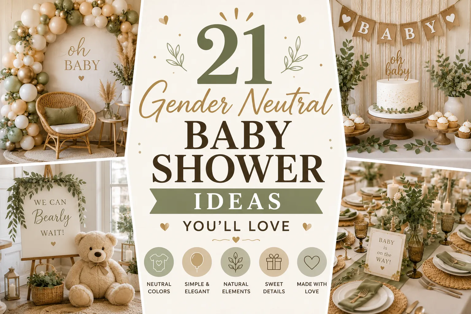 21 Gender Neutral Baby Shower Ideas You'll Love